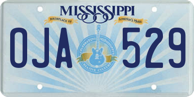 MS license plate OJA529