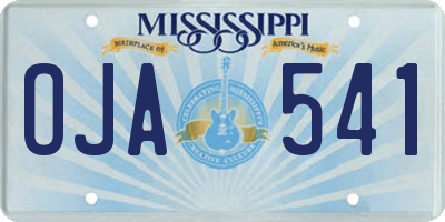 MS license plate OJA541