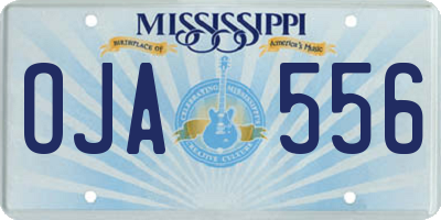 MS license plate OJA556