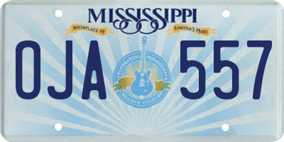 MS license plate OJA557