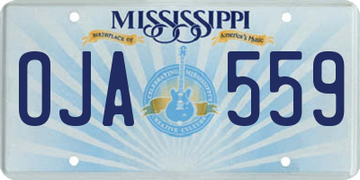MS license plate OJA559