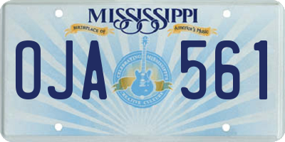 MS license plate OJA561