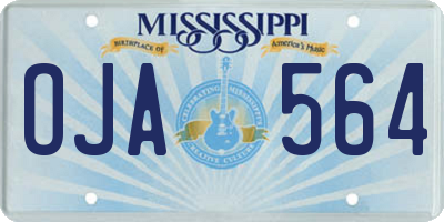 MS license plate OJA564