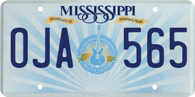 MS license plate OJA565