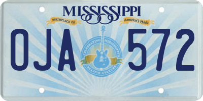 MS license plate OJA572