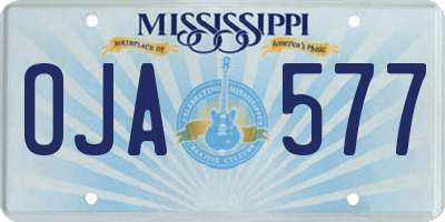 MS license plate OJA577