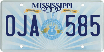 MS license plate OJA585