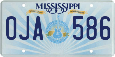 MS license plate OJA586