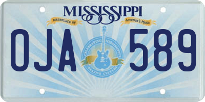 MS license plate OJA589