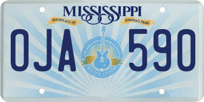 MS license plate OJA590