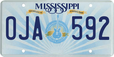 MS license plate OJA592