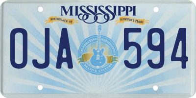 MS license plate OJA594