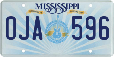 MS license plate OJA596