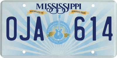 MS license plate OJA614