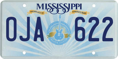 MS license plate OJA622
