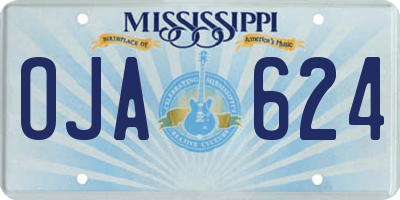 MS license plate OJA624