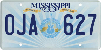 MS license plate OJA627
