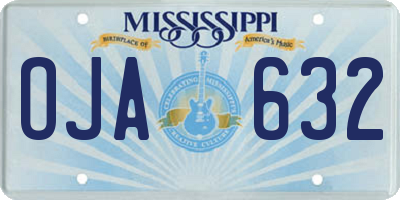 MS license plate OJA632