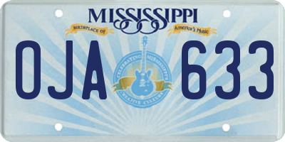 MS license plate OJA633