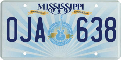 MS license plate OJA638