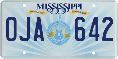 MS license plate OJA642