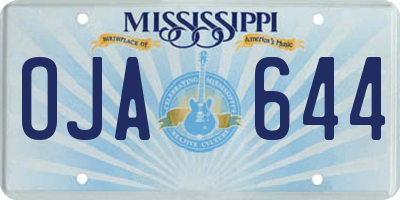 MS license plate OJA644