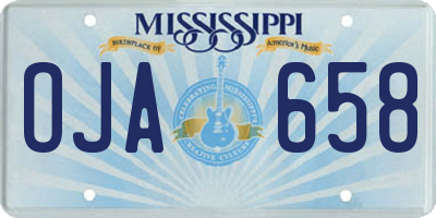 MS license plate OJA658