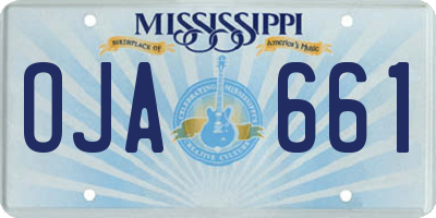 MS license plate OJA661