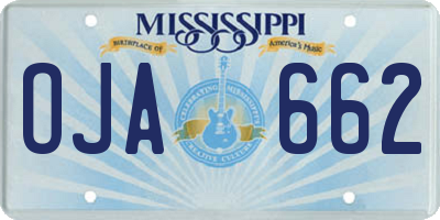 MS license plate OJA662