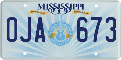 MS license plate OJA673