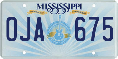 MS license plate OJA675