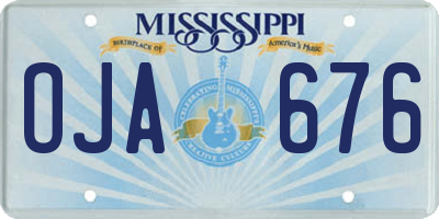 MS license plate OJA676