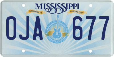 MS license plate OJA677