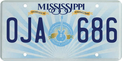 MS license plate OJA686