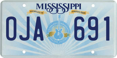 MS license plate OJA691