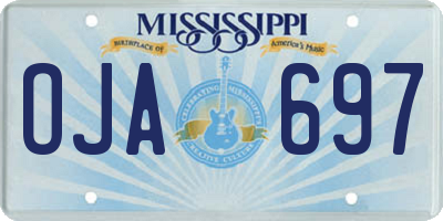 MS license plate OJA697