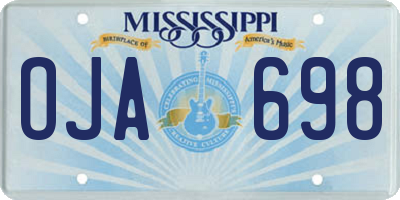 MS license plate OJA698