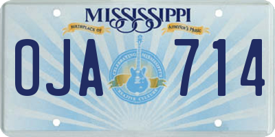 MS license plate OJA714