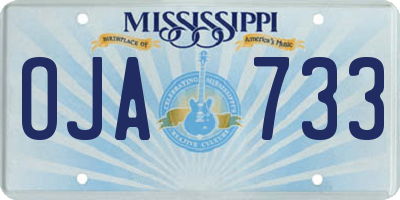 MS license plate OJA733