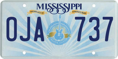MS license plate OJA737