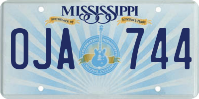 MS license plate OJA744