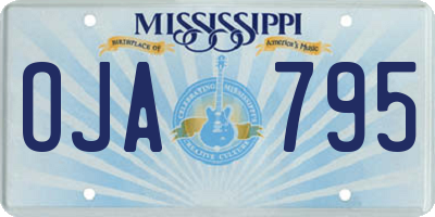MS license plate OJA795