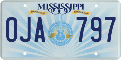 MS license plate OJA797