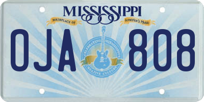 MS license plate OJA808