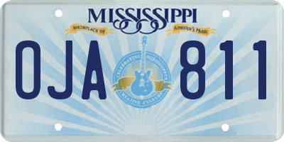 MS license plate OJA811