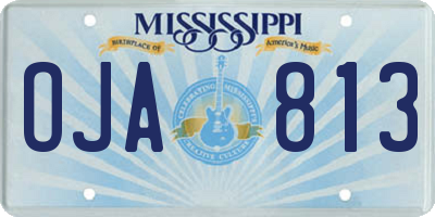 MS license plate OJA813