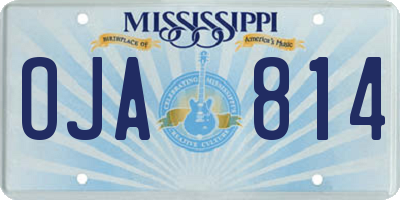 MS license plate OJA814