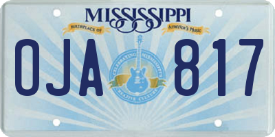 MS license plate OJA817