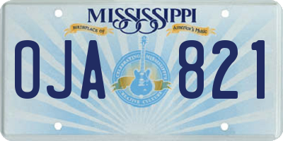 MS license plate OJA821