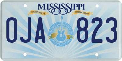 MS license plate OJA823